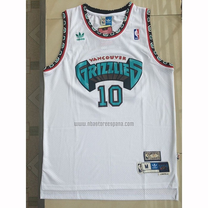 Camiseta Memphis Grizzlies Mike Bibby NO 10 Historic Retro Blanco